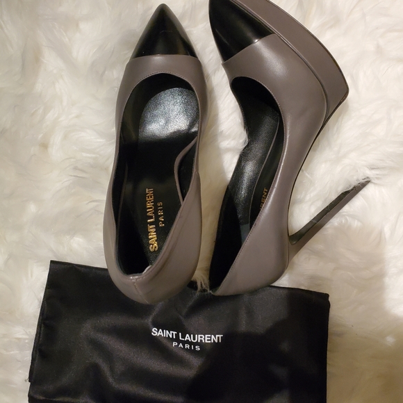 Saint laurent Janis two tone cap pump - Picture 3 of 14